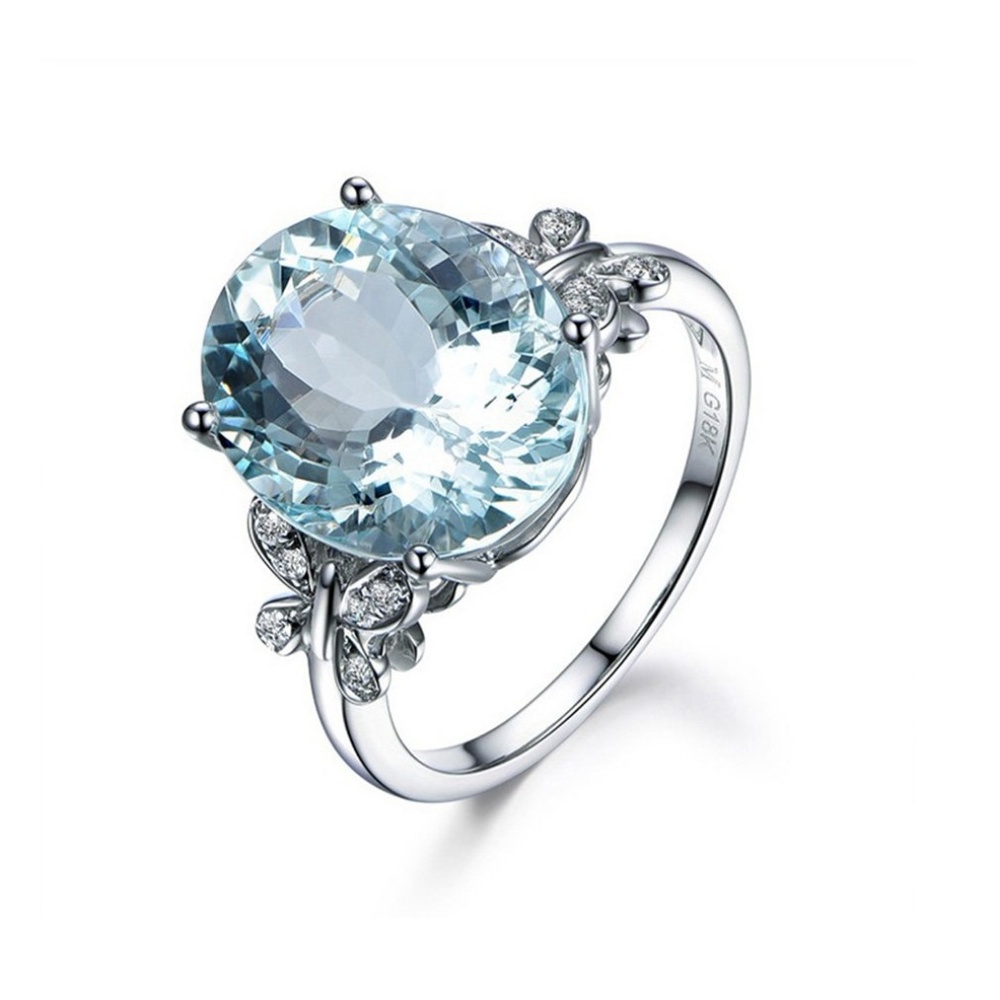 Blue Natural Topaz Butterfly Ring - Picture 1 of 4